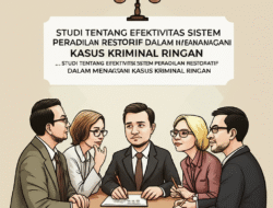 Studi Tentang Efektivitas Sistem Peradilan Restoratif dalam Menangani Kasus Kriminal Ringan