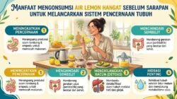 Manfaat Mengonsumsi Air Lemon Hangat Sebelum Sarapan Untuk Melancarkan Sistem Pencernaan Tubuh
