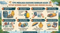 Tips Menjaga Barang Bawaan Agar Tetap Kering Saat Traveling Musim Hujan